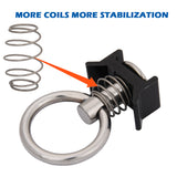 8x Anchor Track L Track Fitting Rings-#304 Stainless Steel (Stud-Ring -Spring)