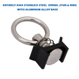 8x Anchor Track L Track Fitting Rings-#304 Stainless Steel (Stud-Ring -Spring)
