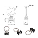 16x Anchor Track L Track Fitting Rings-#304 Stainless Steel (Stud-Ring -Spring)