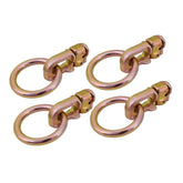 4Pcs L Track Anchor Track Rail Double Stud Fitting w/rings BS 2720 KG / 6000 lbs