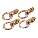 4Pcs L Track Anchor Track Rail Double Stud Fitting w/rings BS 2720 KG / 6000 lbs
