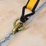 4Pcs L Track Anchor Track Rail Double Stud Fitting w/rings BS 2720 KG / 6000 lbs