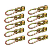 10Pcs L Track Anchor Track Rail Double Stud Fitting w / Pear ring BS 5000 lbs