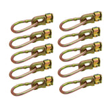 10Pcs L Track Anchor Track Rail Double Stud Fitting w / Pear ring BS 5000 lbs