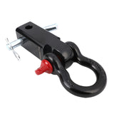 Forged Steel Tow Bar Hitch Receiver Towbar 4WD Off Road Recovery 5T Shackle Red