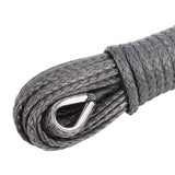 7MM x 15M Dyneema Winch Marine Rope Synthetic strap 4WD Boat Recovery BLK