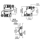 80A AMP Circuit Breaker 12V 24 Volt IP67 Waterproof Manual Reset Switch