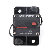 30A AMP Circuit Breaker Dual Battery IP67 Waterproof 12V 24V Fuse Manual Reset