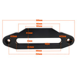 254mm Black Anodised Alloy Hawse Fairlead Winch Synthetic Dyneema Rope 4WD