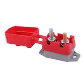 50AMP Circuit Breaker+ Rubber Cover Fuse Reset Stud Type 12V Dual Battery