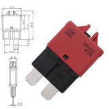 10A AMP 12V Circuit Breaker Replaces STD Blade Fuse Manual Reset
