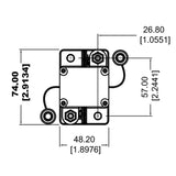 60A AMP Automatic Auto Reset Circuit Breaker IP67 Waterproof 12V 24V