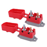 2X50A AMP 12V Circuit Breaker Cover Stud Type Fuse Automatic Auto Reset