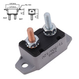 2X50A AMP 12V Circuit Breaker Cover Stud Type Fuse Automatic Auto Reset