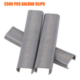 2500 Pcs C7 SR8 GALFAN Zinc-Alu Hog Ring C Clips Fence Wire Ringer