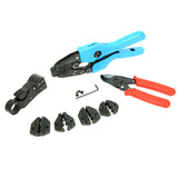 7pcs RG58 RG59 RG6 RG11 BNC TNC Coax Hex CCTV Cable Crimping Plier Crimper