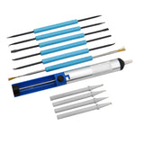 58W Solder Soldering Iron Station Solder Aid Kit Magnifier Desolder Pump 5 Tips