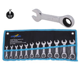 12 Pcs Trade Grade Stubby Ratchet Gear Wrench Spanner Set  CR-V 8 -19mm