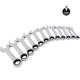12 Pcs Trade Grade Stubby Ratchet Gear Wrench Spanner Set  CR-V 8 -19mm
