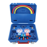 Genuine Air Manifold Gauge Tool set R410a Refrigeration 1/4" 5/16" Adaptor
