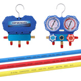 Genuine Air Manifold Gauge Tool set R410a Refrigeration 1/4" 5/16" Adaptor