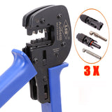Solar Crimp Tool Set Crimping 3 x Connector Spanner PV Crimper Wire Stripper