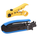 RG6 RG11 RG59 F Type Compression Coax Coaxial Cable Crimper Stripper Tool Kit
