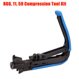 RG6 RG11 RG59 F Type Compression Coax Coaxial Cable Crimper Stripper Tool Kit