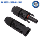 Solar Panel Connectors 6mm2 Male Female Set TUV DC 1000V IP67 Photovoltaic