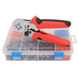 1500 Pcs Bootlace Ferrule Crimper kit 0.25-10mm² Cord End Ratchet Crimping Tool