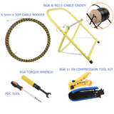 Telstra NBN Tools / HFC RG6 Torque Wrench PCD Key Cable Caddy Compression Tools
