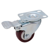 Heavy Duty 2" 50mm Polyurethane Swivel Caster Wheels PU/PTU Castors W/ Brake