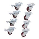 Heavy Duty 2" 50mm Polyurethane Swivel Caster Wheels PU/PTU Castors W/ Brake
