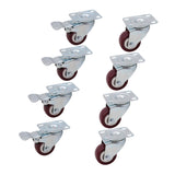 Heavy Duty 2" 50mm Polyurethane Swivel Caster Wheels PU/PTU Castors W/ Brake