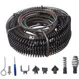 12M+2.5M Spiral Electrical Drill Plumber Drain Snake Pipe Pipeline Sewer Cleaner