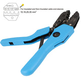 10 - 35 mm² Ratchet Ferrule Bootlace Crimper Pliers
