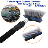 Telescopic Gutter Cleaner Cleaning Tool Wand Car Washer Brush