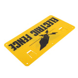 5X Electric Fence Caution Warning Sign Hook Tie To Wire Mesh Rope