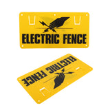 5X Electric Fence Caution Warning Sign Hook Tie To Wire Mesh Rope