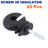 Hi Quality 25 Screw In Insulator polyrope Ring Farm Electric Fence Wood Timber