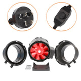 6" 150mm Inline Duct Fan Ventilation Exhaust Blower Stepless Speed Control