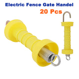 20 Pcs Electric Fence Gate Handle Insulated Spring Handles Yellow