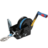 2500 LBS Hand Winch Snap On Handle Stainless Steel Hook Dyneema Rope Taiwan