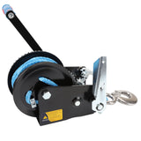 2500 LBS Hand Winch Snap On Handle Stainless Steel Hook Dyneema Rope Taiwan