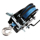 3700 LBS Hand Winch Hand Brake Stainless Steel Hook Dyneema Rope Taiwan Made