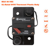200A AMP Circuit Breaker Wild Surface IP67 Waterproof 12V 48V Manual Reset