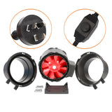 Ezyflow Hydroponics Grow Tent Inline Exhaust Fan 4" 6" 8" Filter Duct Fan Kit