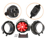 EzyFlow 8 Inch 200mm Inline Duct Fan Speed Controller Carbon Filter Exhaust Fan