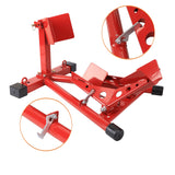 Heavy Duty Motorcycle Motor Motorbike Stand Front Wheel Chock Trailer Transport