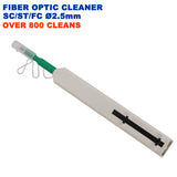 One Click Fiber Optic Cleaner Pen Cleaning Tools SC ST FC 2.5mm 800 Cleans NBN